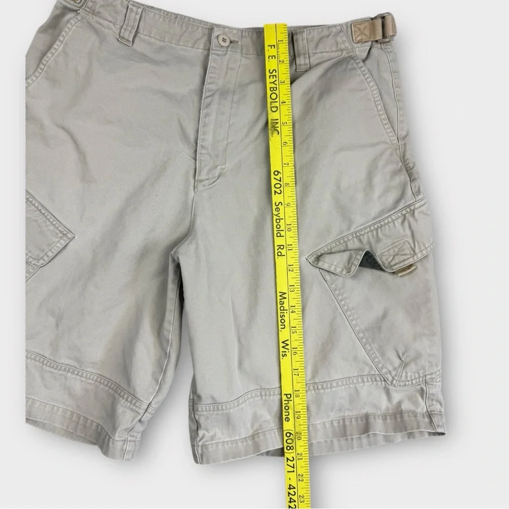 Rue21 Rue Jeans Mens Cargo Shorts Tan Khaki Cotton Size 34 Adjustable‎ Waist